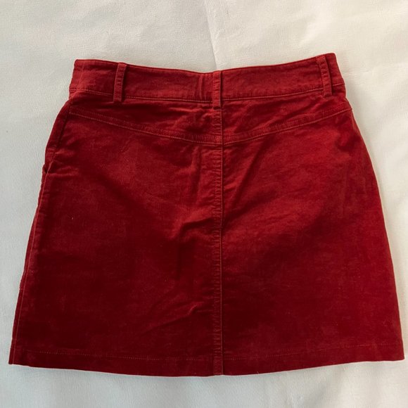 Forever 21 Button Front Mini Pencil Skirt Size S Rust Colored - Picture 2 of 7